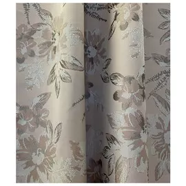 штора портьерная на шт.ленте ТАС жаккард 200х270см серая/розовая, арт.GS3278