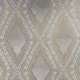 штора портьерная на шт.ленте ТАС жаккард 200х280см бежевая, арт.GS3062