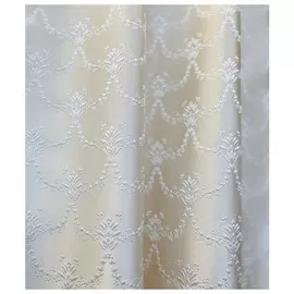 штора портьерная на шт.ленте ТАС жаккард 200х280см кремовая, арт.GS3256