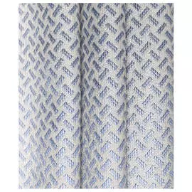 штора портьерная на шт.ленте ТАС жаккард 200х280см кремовая/голубая, арт.GS3205