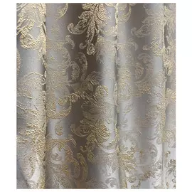 штора портьерная на шт.ленте ТАС жаккард 200х280см серая/бежевая, арт.GS3240
