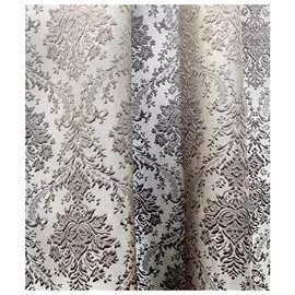 штора портьерная на шт.ленте ТАС жаккард 200х280см серая/коричневая, арт.GS3252