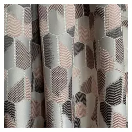 штора портьерная на шт.ленте ТАС жаккард 200х280см серая/розовая, арт.GS3144