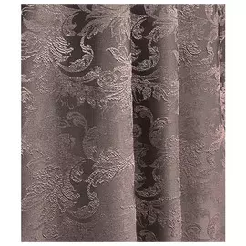 штора портьерная на шт.ленте ТАС жаккард 200х280см серая/розовая, арт.GS3239