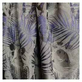 штора портьерная на шт.ленте ТАС жаккард 200х280см серая/синяя, арт.GS3136