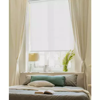 штора рулонная GARDEN Шантунг 60x170см белая, арт.537881060/170V1