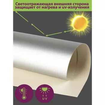 штора рулонная GARDEN Silver блэкаут 140x170см бежевая, арт.537837140/170смV5