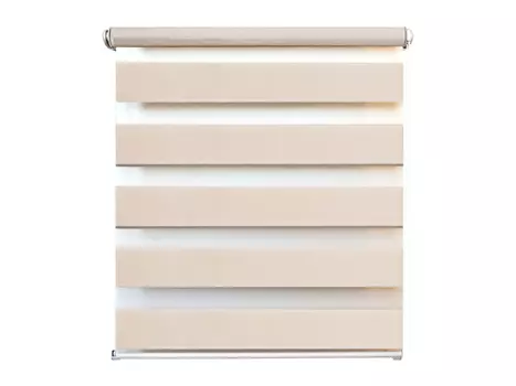 штора рулонная Канзас день/ночь 90х160см светло-бежевая, арт.62.РШТО.8928.09