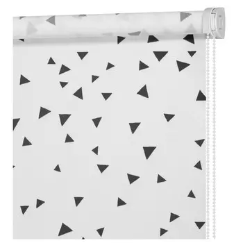штора рулонная мини DECOFEST Фантазия 80х160см черно-белая, арт.117.813