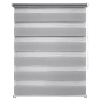 штора рулонная УЮТ Канзас день/ночь 80х160см светло-серая, арт.62.РШТО.8933.080х160