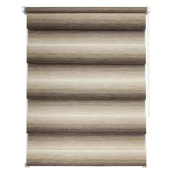 штора рулонная УЮТ Ливерпуль день/ночь 60х160см бежево-коричневая, арт.62.РШТО.8833.060х160