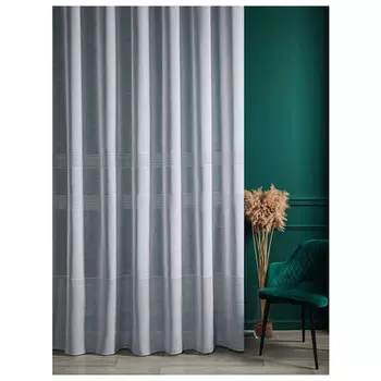 штора тюлевая на люверсах SANPA Шарлиз имитация льна 250х270см серая, арт.HP1980/13/1H