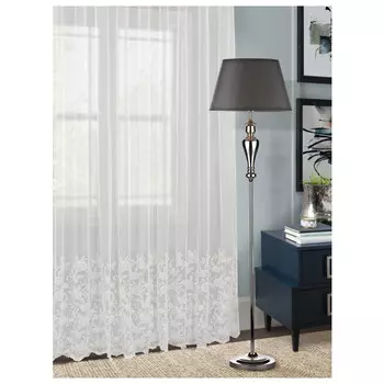 штора тюлевая на шт.ленте AMAZONTEXTILE HOME сетка с вышивкой 300х280см белая, арт.SB15620 v4