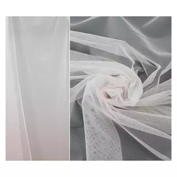 штора тюлевая на шт.ленте AMORE MIO сетка 300х270см розовая, арт. 17587