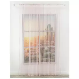 штора тюлевая на шт.ленте AMORE MIO сетка 300х270см розовая, арт.28932