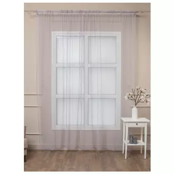 штора тюлевая на шт.ленте AMORE MIO сетка 300х270см сиреневая, арт. 17578