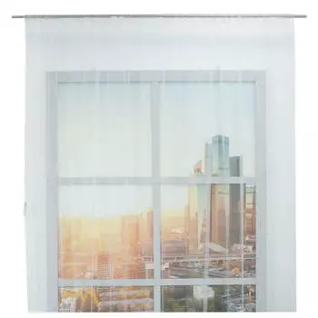 штора тюлевая на шт.ленте AMORE MIO сетка с вышивкой 300х270см белая, арт.17612