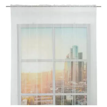 штора тюлевая на шт.ленте AMORE MIO сетка с вышивкой 300х270см молочная, арт.17609