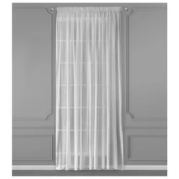 штора тюлевая на шт.ленте CASSIA Блайт трикотаж 300х280см серая, арт.1027.00368
