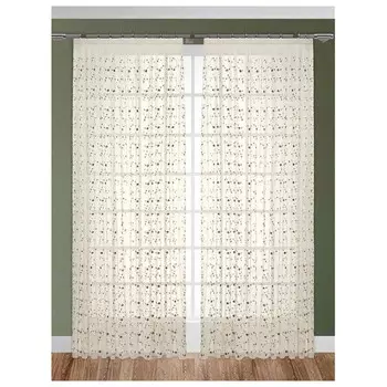 штора тюлевая на шт.ленте DAILY BY T Шатель сетка с вышивкой 300х270см белая, арт.1027.00075