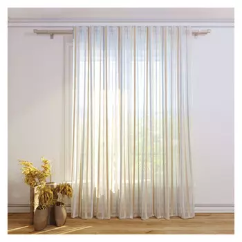 штора тюлевая на шт.ленте FOR TO Acho органза 300х280см бежевая, арт.1238805