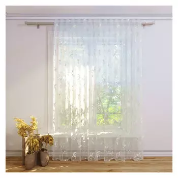 штора тюлевая на шт.ленте FOR TO Apertura органза деворе 300х280см белая, арт.1246711