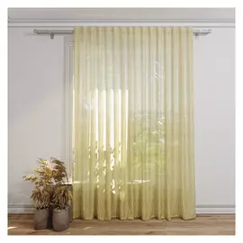 штора тюлевая на шт.ленте FOR TO Delfa жаккард 300х280см золотистая, арт.12217