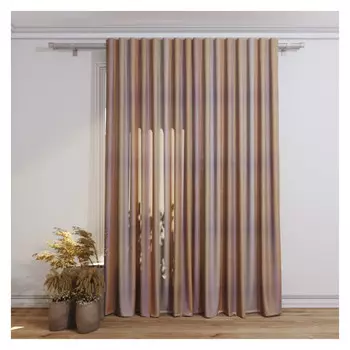 штора тюлевая на шт.ленте FOR TO Delos органза 300х280см зелено-оранжевая, арт.12232