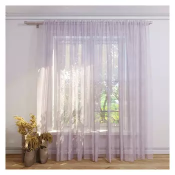 штора тюлевая на шт.ленте FOR TO Navagio органза 300х280см сиреневая, арт.1214732