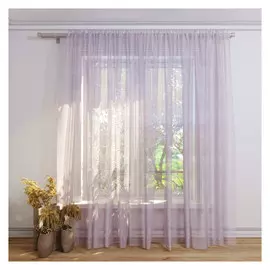 штора тюлевая на шт.ленте FOR TO Navagio органза 300х280см сиреневая, арт.1214732