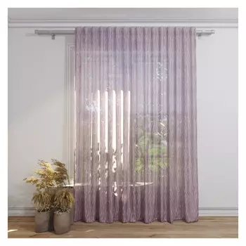 штора тюлевая на шт.ленте FOR TO Sparta жаккард 300х280см фиолетовая, арт.12223