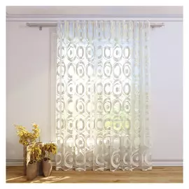 штора тюлевая на шт.ленте FOR TO Top органза филькупе жаккард 300х280см бежевая, арт.1237208