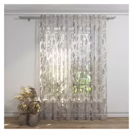 штора тюлевая на шт.ленте FOR TO Veria органза деворе 300х280см бежевая, арт.1232504