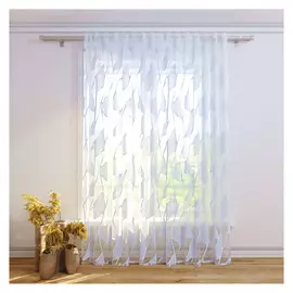 штора тюлевая на шт.ленте FOR TO WOW органза деворе 300х280см белая, арт.1244505