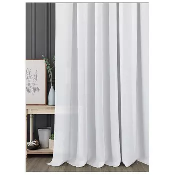 штора тюлевая на шт.ленте PIKAMO сетка бамбук 200x280см молочная , арт.С W3161 V70008