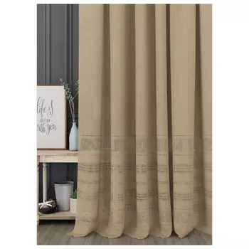 штора тюлевая на шт.ленте PIKAMO сетка 250x280см песочная, арт. С W2684 V7