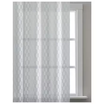 штора тюлевая на шт.ленте PIKAMO шифон деворе 300x280см белая, арт.С 1496-W2646 V1