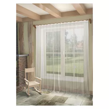 штора тюлевая на шт.ленте SANPA Октавия сетка с выработкой 300х280см белая, арт.HPorkide/1106/1E