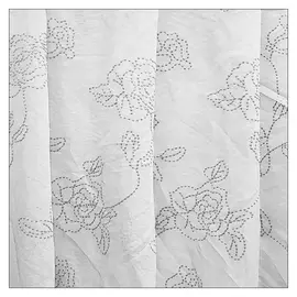 штора тюлевая на шт.ленте TAC Endy-V3 вуаль с вышивкой 300х265см серая, арт.GS1876