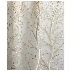 штора тюлевая на шт.ленте ТАС органза с вышивкой 300х280см бежевая, арт.GS3476