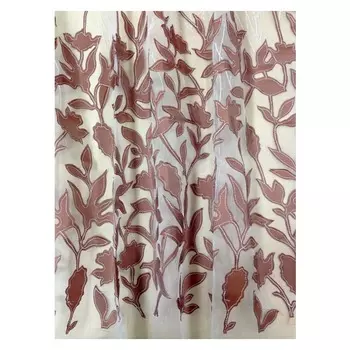 штора тюлевая на шт.ленте ТАС Petro органза 300х265см бело-коричневая, арт.GS0311