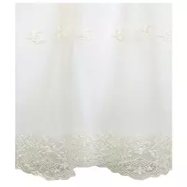 штора тюлевая на шт.ленте ТАС сетка с вышивкой 300х280см белая, арт.GS3466