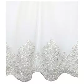 штора тюлевая на шт.ленте ТАС сетка с вышивкой 300х280см белая, арт.GS3467