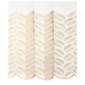 штора тюлевая на шт.ленте ТАС сетка с вышивкой 300х280см бежевая, арт.GS3162