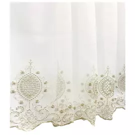 штора тюлевая на шт.ленте ТАС сетка с вышивкой 300х280см бежевая, арт.GS3321