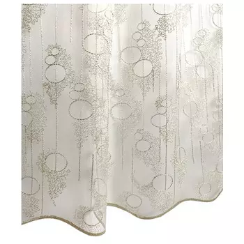 штора тюлевая на шт.ленте ТАС сетка с вышивкой 300х280см бежевая, арт.GS3478