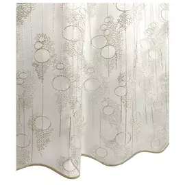 штора тюлевая на шт.ленте ТАС сетка с вышивкой 300х280см бежевая, арт.GS3478