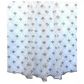 штора тюлевая на шт.ленте ТАС сетка с вышивкой 300х280см коричневая, арт.GS3303