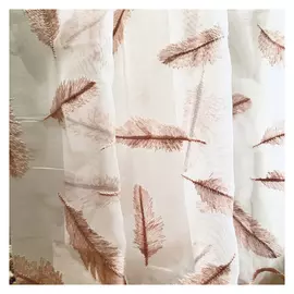 штора тюлевая на шт.ленте ТАС сетка с вышивкой 300х280см розовая, арт.GS3119