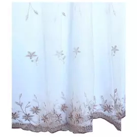 штора тюлевая на шт.ленте ТАС сетка с вышивкой 300х280см розовая, арт.GS3318